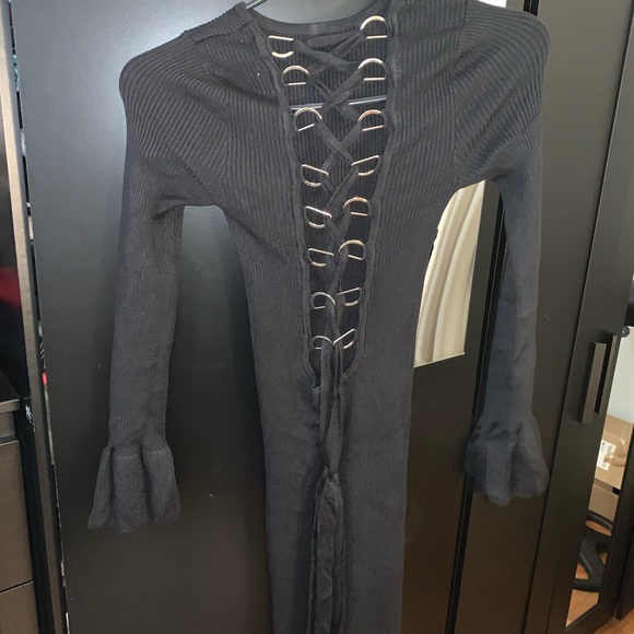 Midi tie back dress - Picture 2 of 3